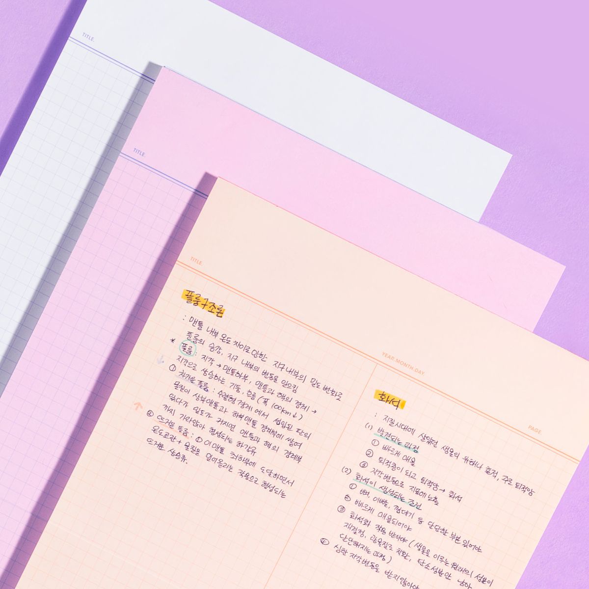 모트모트(MOTEMOTE) [5EA] 노트페이퍼 B5
