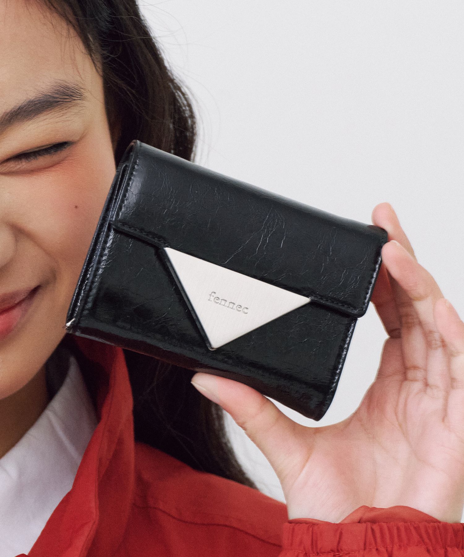 MUSINSA公式 | fennec TRIANGLE DOZI WALLET - BLACK