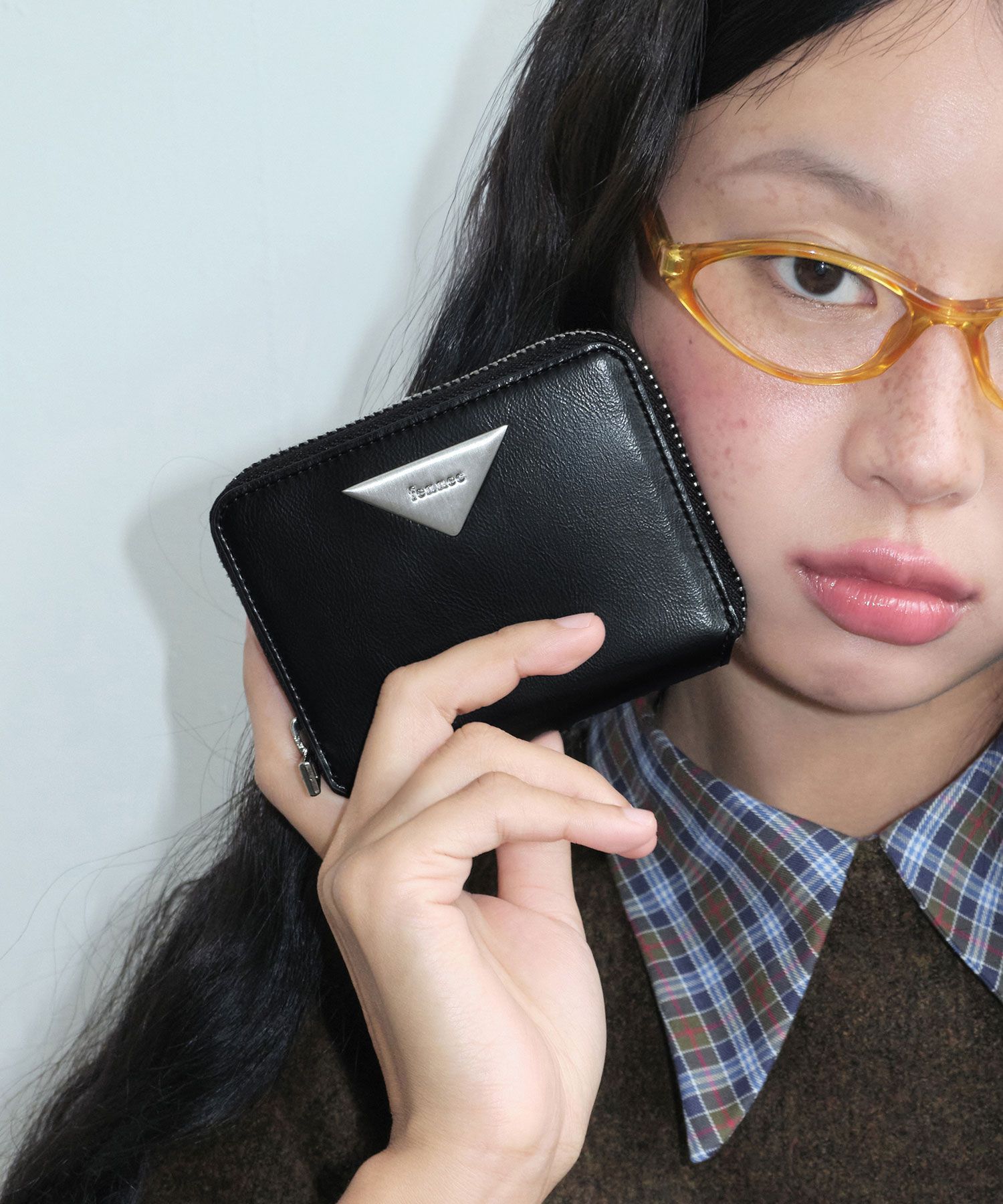 MUSINSA公式 | fennec TRIANGLE MULTI ACCORDION WALLET - BLACK