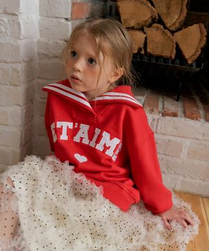 프렌치 세일러 라인 맨투맨_레드