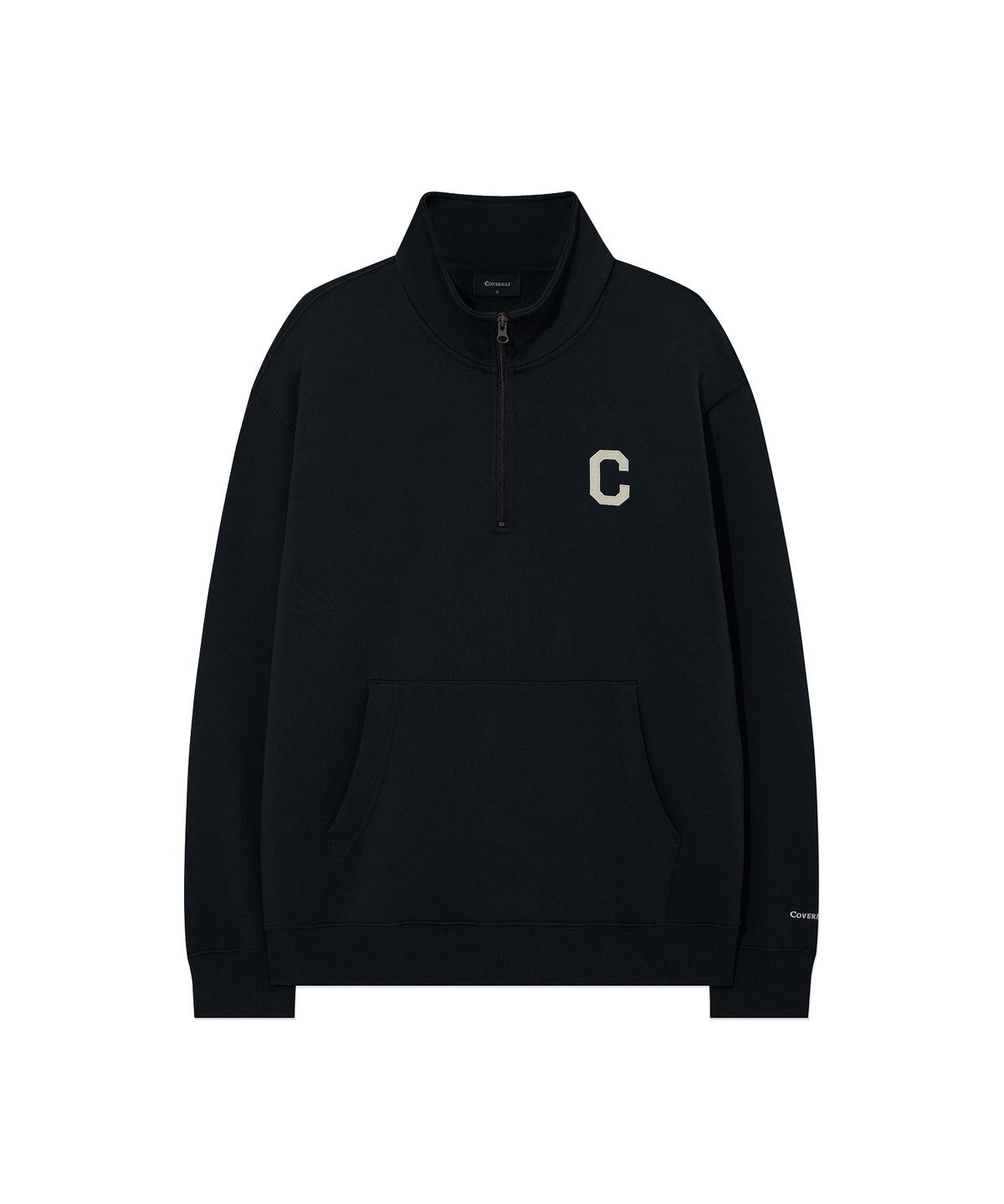 커버낫(COVERNAT) C로고 하프집업 맨투맨 Dark Navy