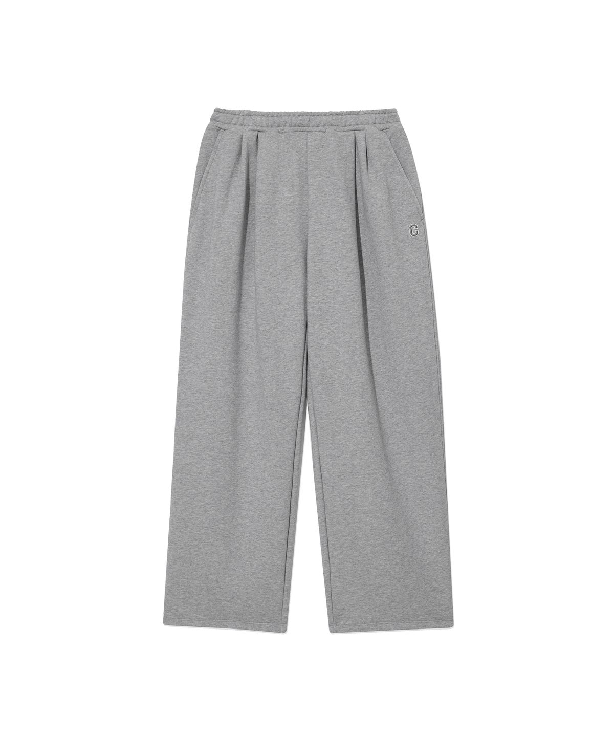 커버낫(COVERNAT) C 로고 와이드 스웻 팬츠 Melange Gray