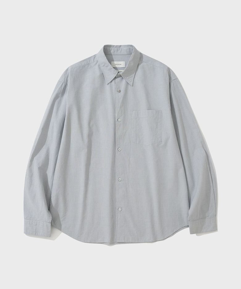EDITOR CHECK SHIRT (GREY)