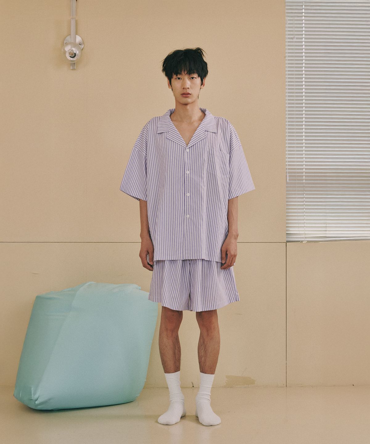 오끼뜨(OGGITT) (uni)레지던스 솔티 스트라이프 파자마 라벤더