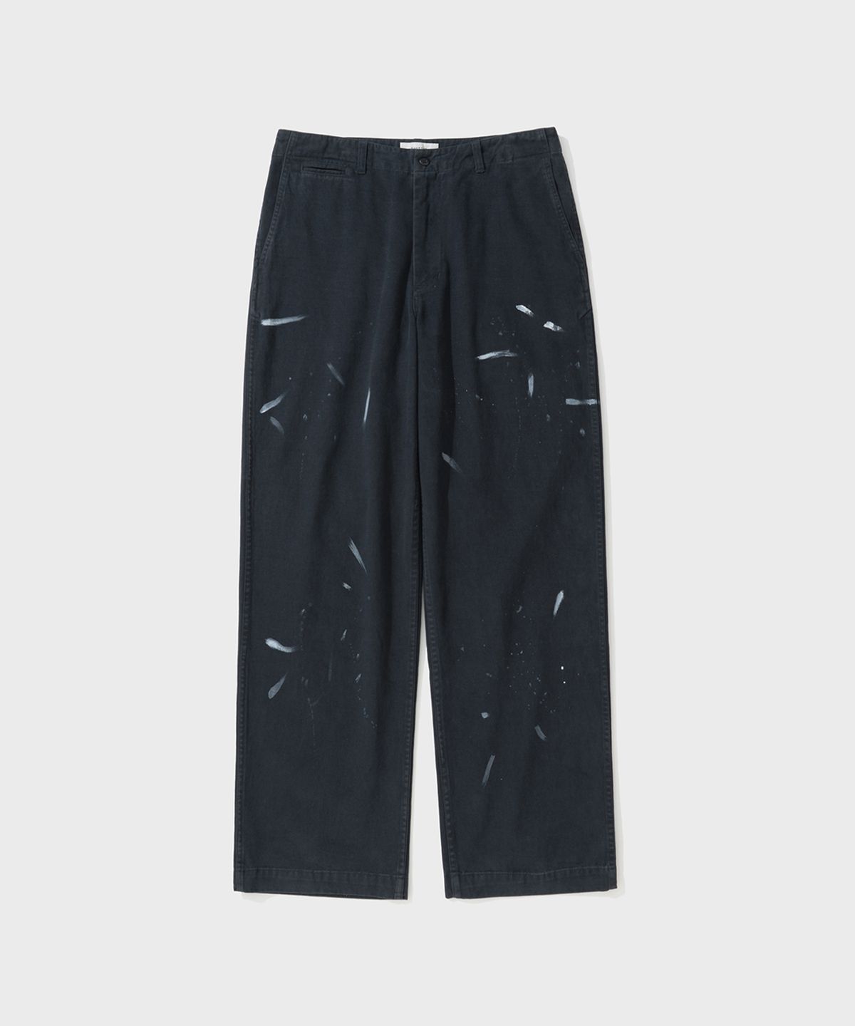 셔터(SHIRTER) MOSS DRILL HAND-PAINTED CHINO PANTS (NAVY)