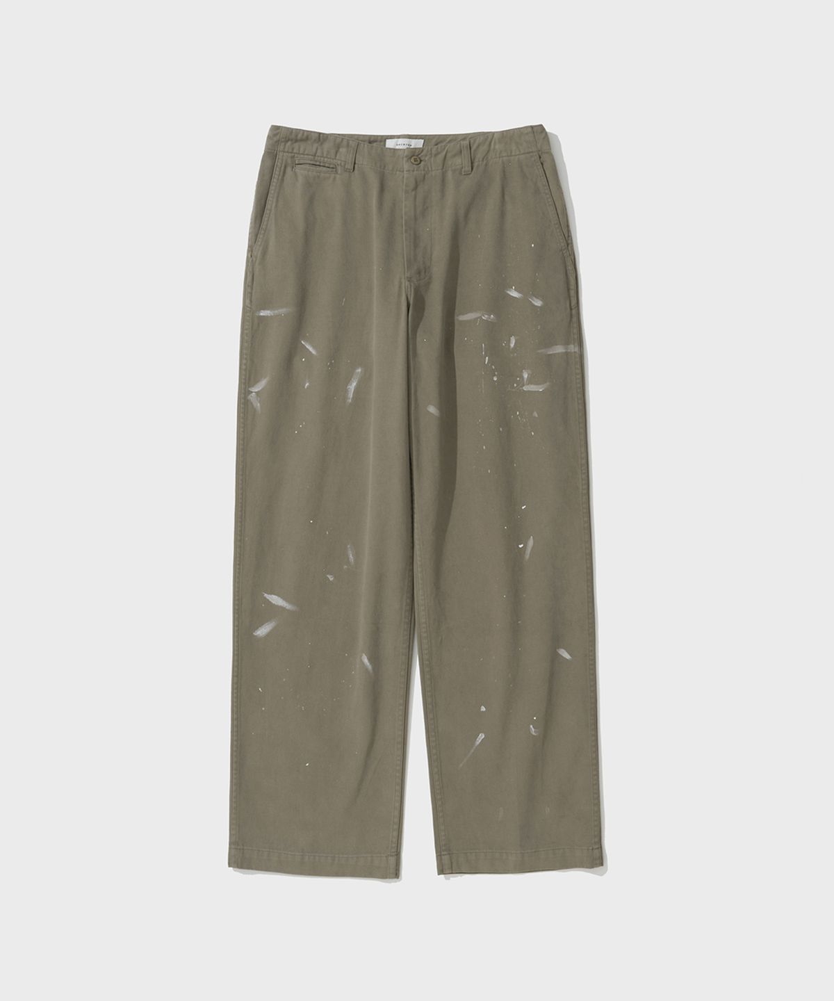 셔터(SHIRTER) MOSS DRILL HAND-PAINTED CHINO PANTS (BEIGE)