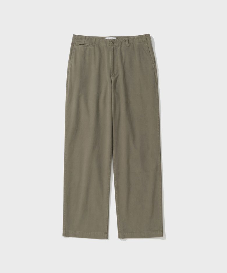 MOSS DRILL CHINO PANTS (BEIGE)