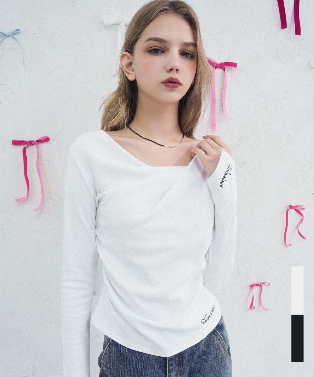 비바셔스(VIVACIOUS) Croissant V Long Sleeve - 2COL