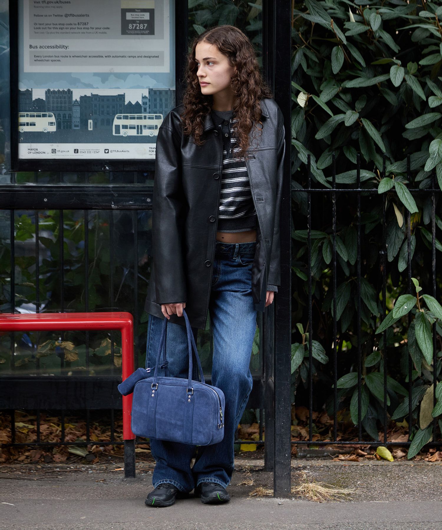 MUSINSA公式 | LOW CLASSIC PADDED LEATHER LONG JACKET_BLACK_LC253JK03BK