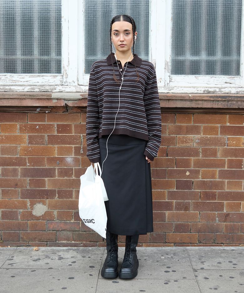 MERINO CASH STRIPED POLO SWEATER_BROWN_LC253KN02BR