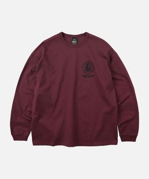 FIRE DEPT L/S TEE _ BURGUNDY