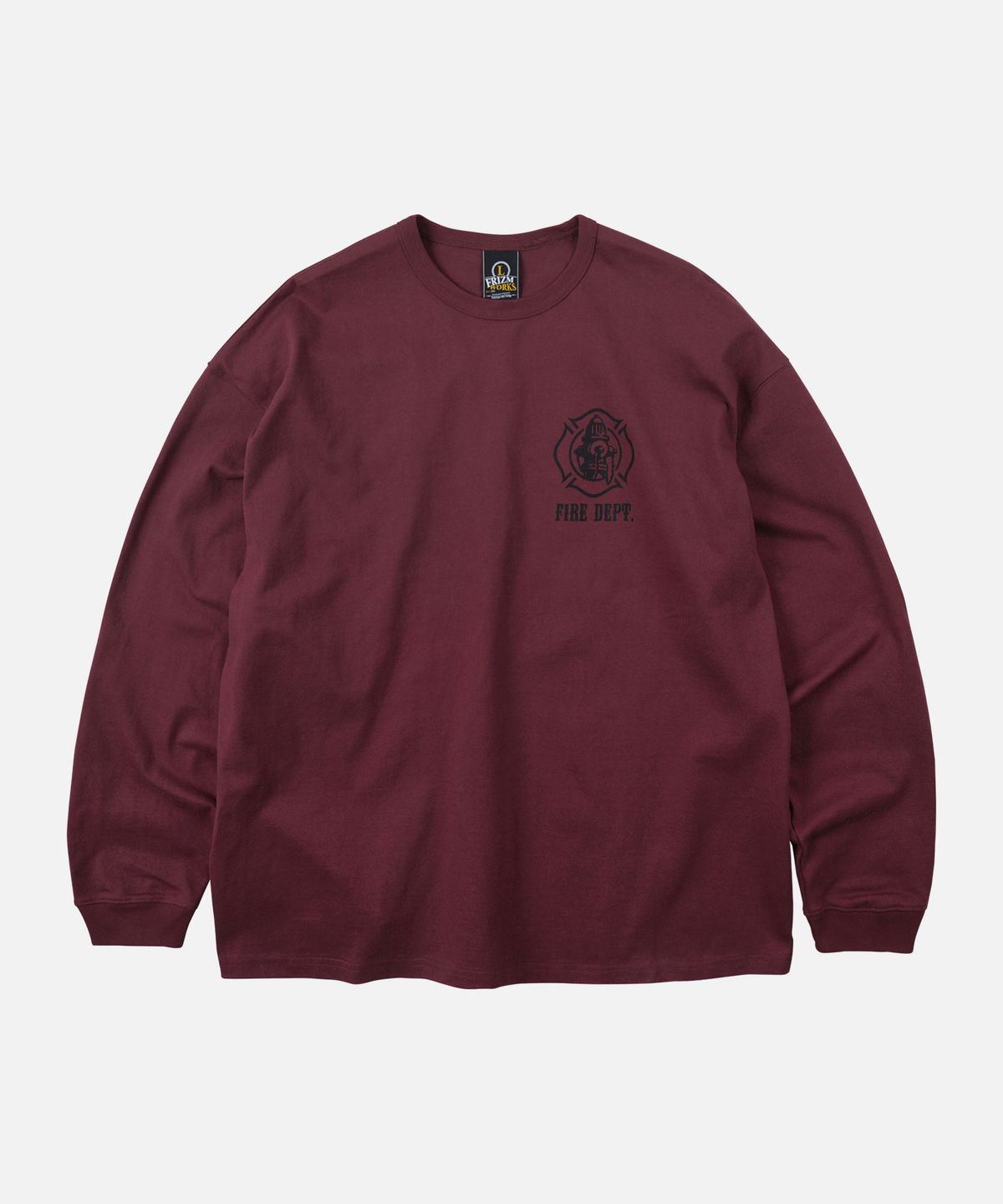 프리즘웍스(FRIZMWORKS) FIRE DEPT L/S TEE _ BURGUNDY