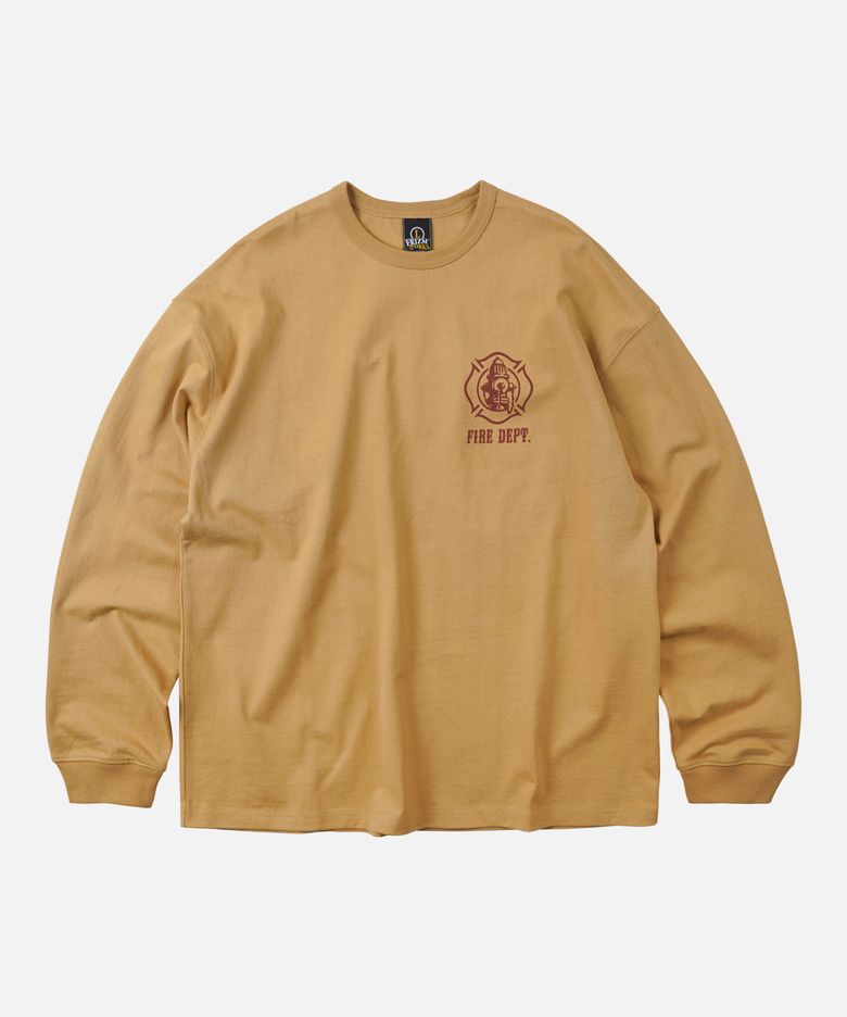 FIRE DEPT L/S TEE _ OCHRE