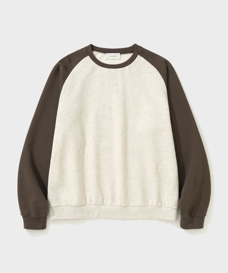 BRUSHED REGLAN SWEATSHIRT (BROWN)