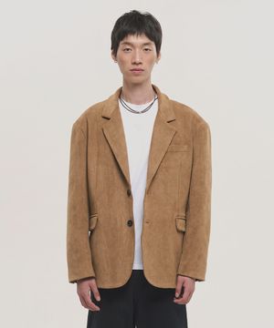 스웨이드 블레이저 - 베이지