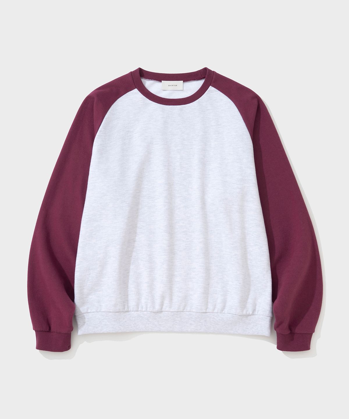 셔터(SHIRTER) BRUSHED REGLAN SWEATSHIRT (BURGUNDY)