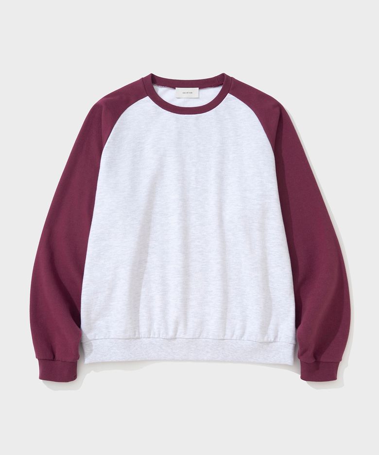 BRUSHED REGLAN SWEATSHIRT (BURGUNDY)