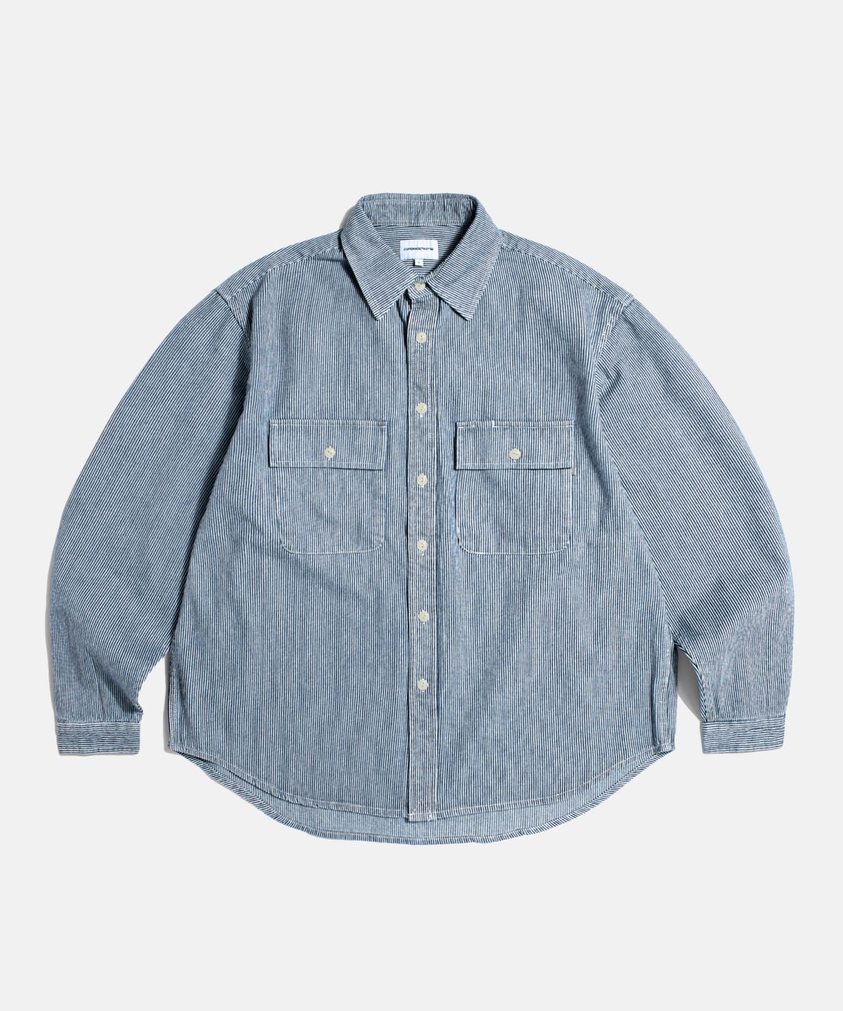 에스피오나지(ESPIONAGE) Hickory Stripe Work Shirt Blue