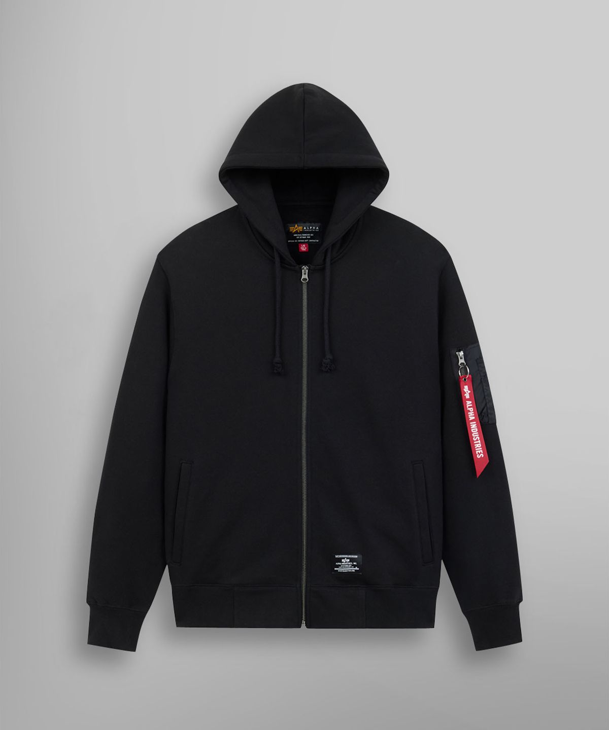 알파 인더스트리(ALPHA INDUSTRIES) 유틸리티 포켓 풀 집업 블랙