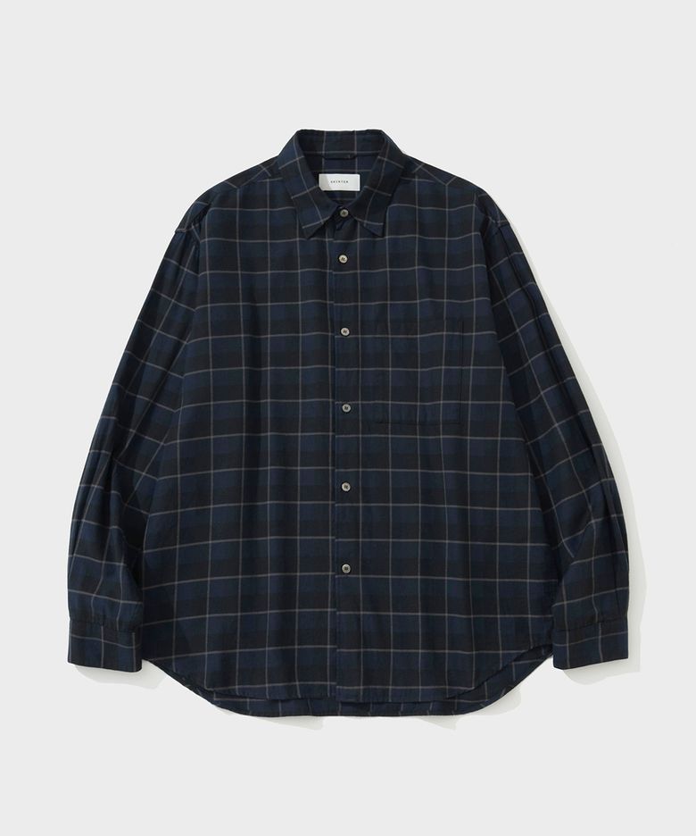 NAVONA FLANNEL CHECK SHIRT (NAVY)
