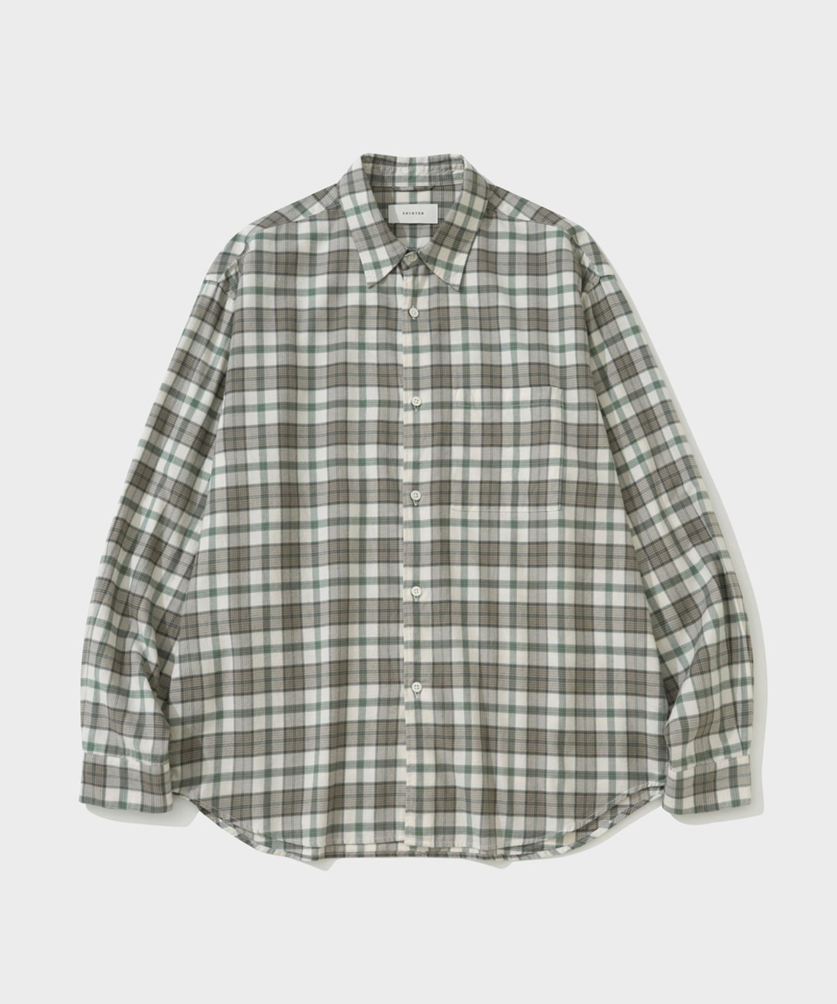 셔터(SHIRTER) NAVONA FLANNEL CHECK SHIRT (GREEN)