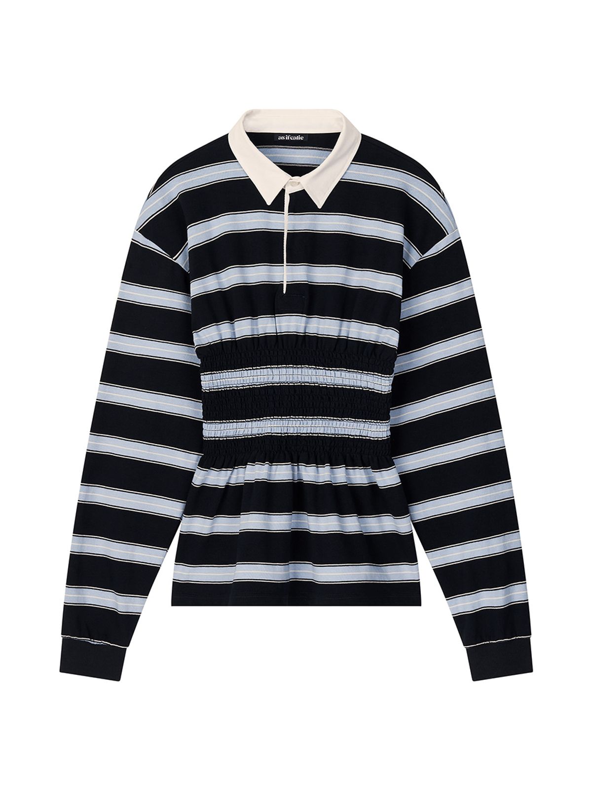 에즈이프 캘리(ASIF CALIE) SMOKE STRIPE PK T-SHIRT NAVY