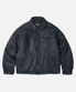 DESTROYED COWHIDE LEATHER JACKET _ WASHED NAVY
