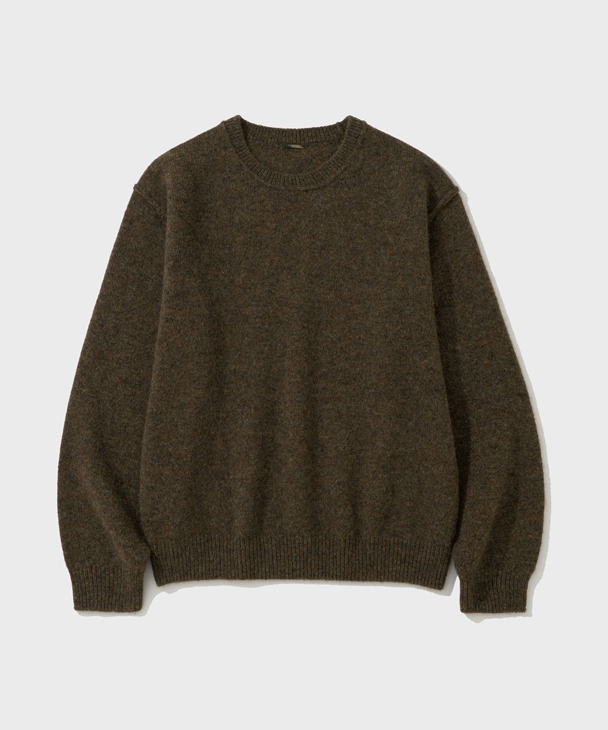 셔터(SHIRTER) SHAGGY DOG REVERSE SEAM KNIT (BROWN)