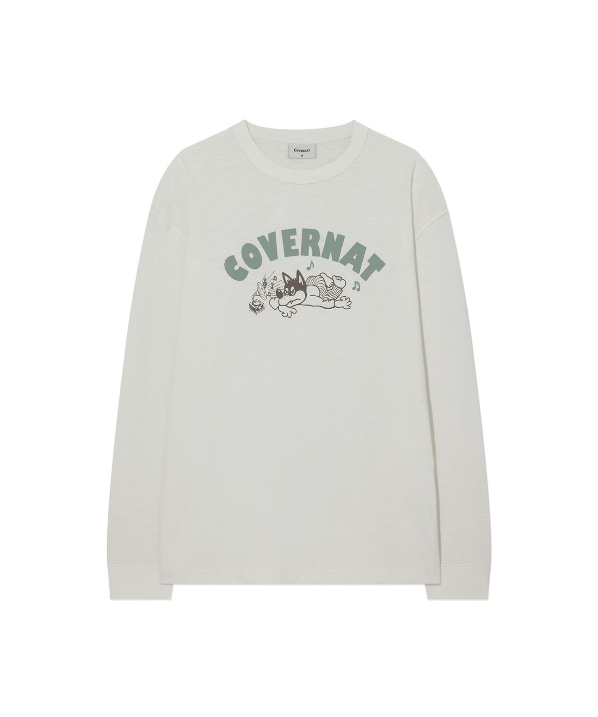 커버낫(COVERNAT) 슬럽 빈티지 그래픽 롱슬리브 Off White