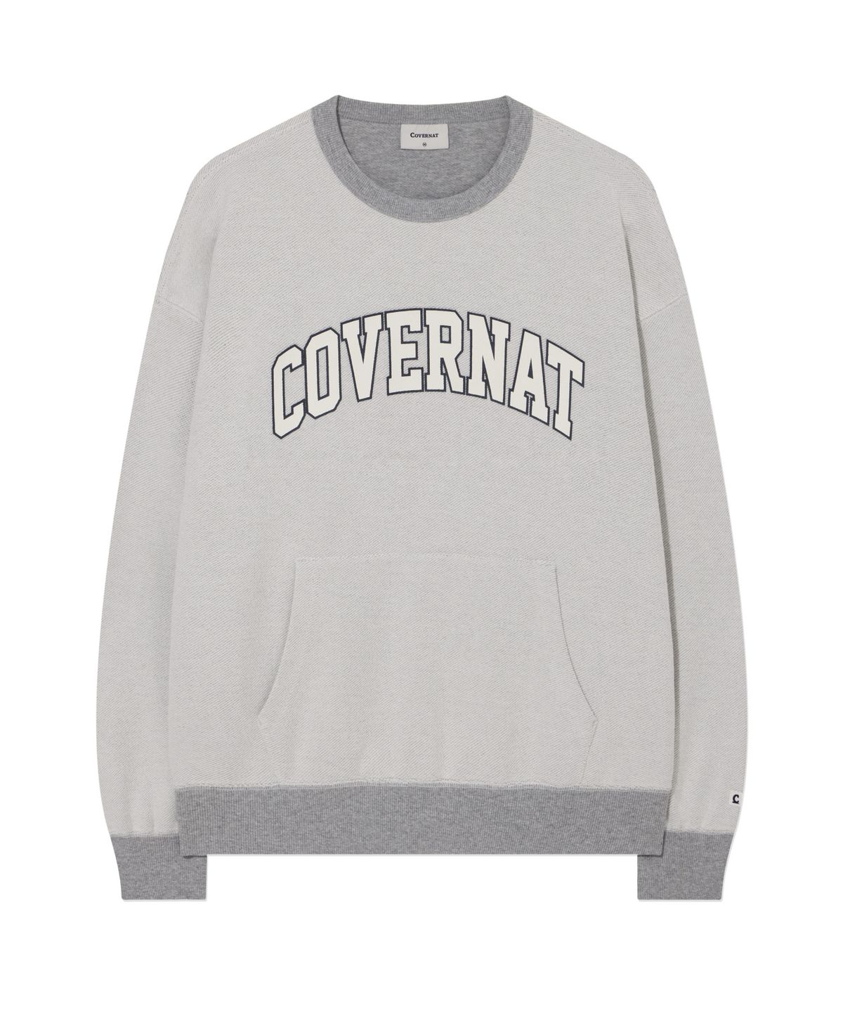 커버낫(COVERNAT) 인사이드아웃 아치로고 맨투맨 Melange Gray