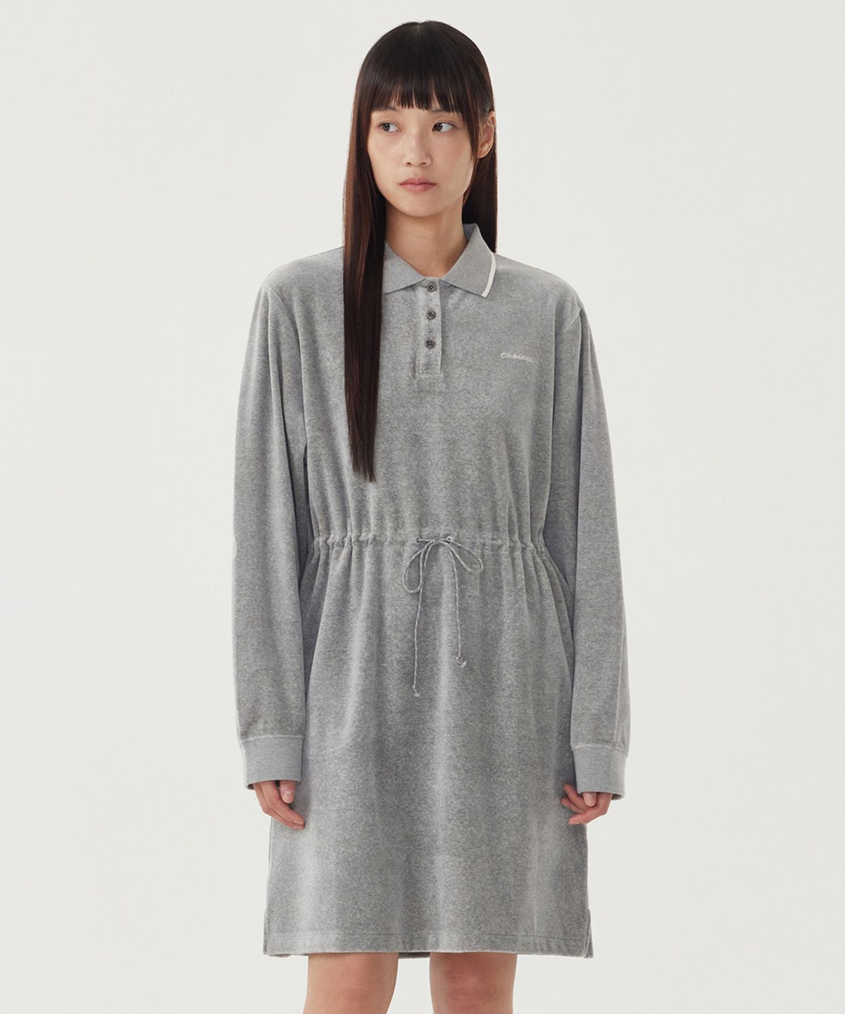 커버낫 우먼(COVERNAT WOMAN) 우먼 벨로아 스웻 원피스 Melange Gray