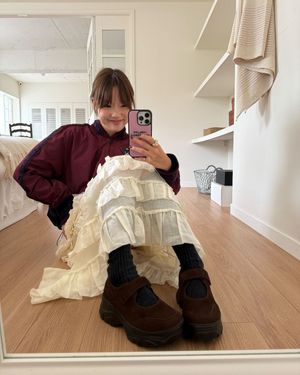 로미타 스웨이드 플랫폼 벨크로 메리제인 코코아모브 브라운 FLOTFA3W53