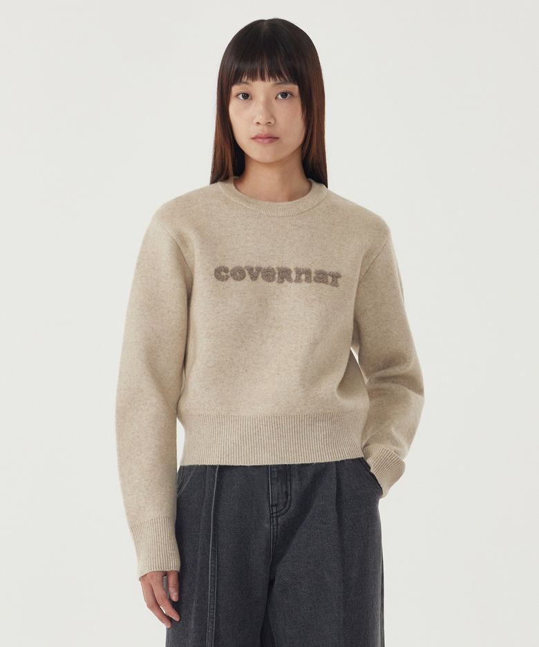 우먼 쿠퍼로고 니트 Beige