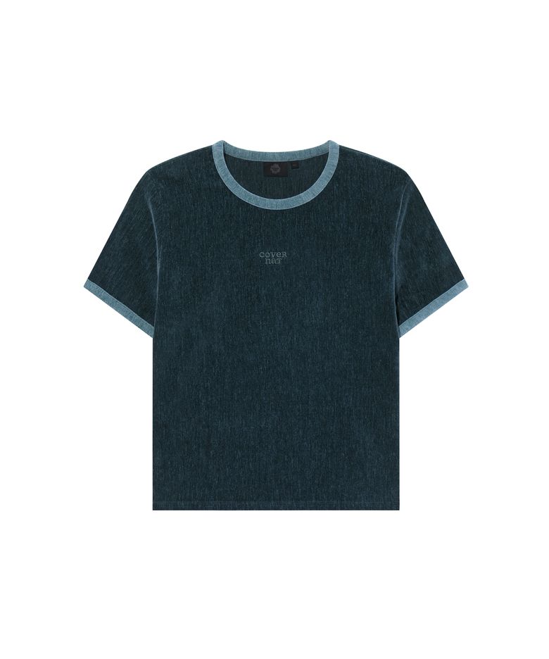 우먼 벨로아 반팔티 Dusty Blue