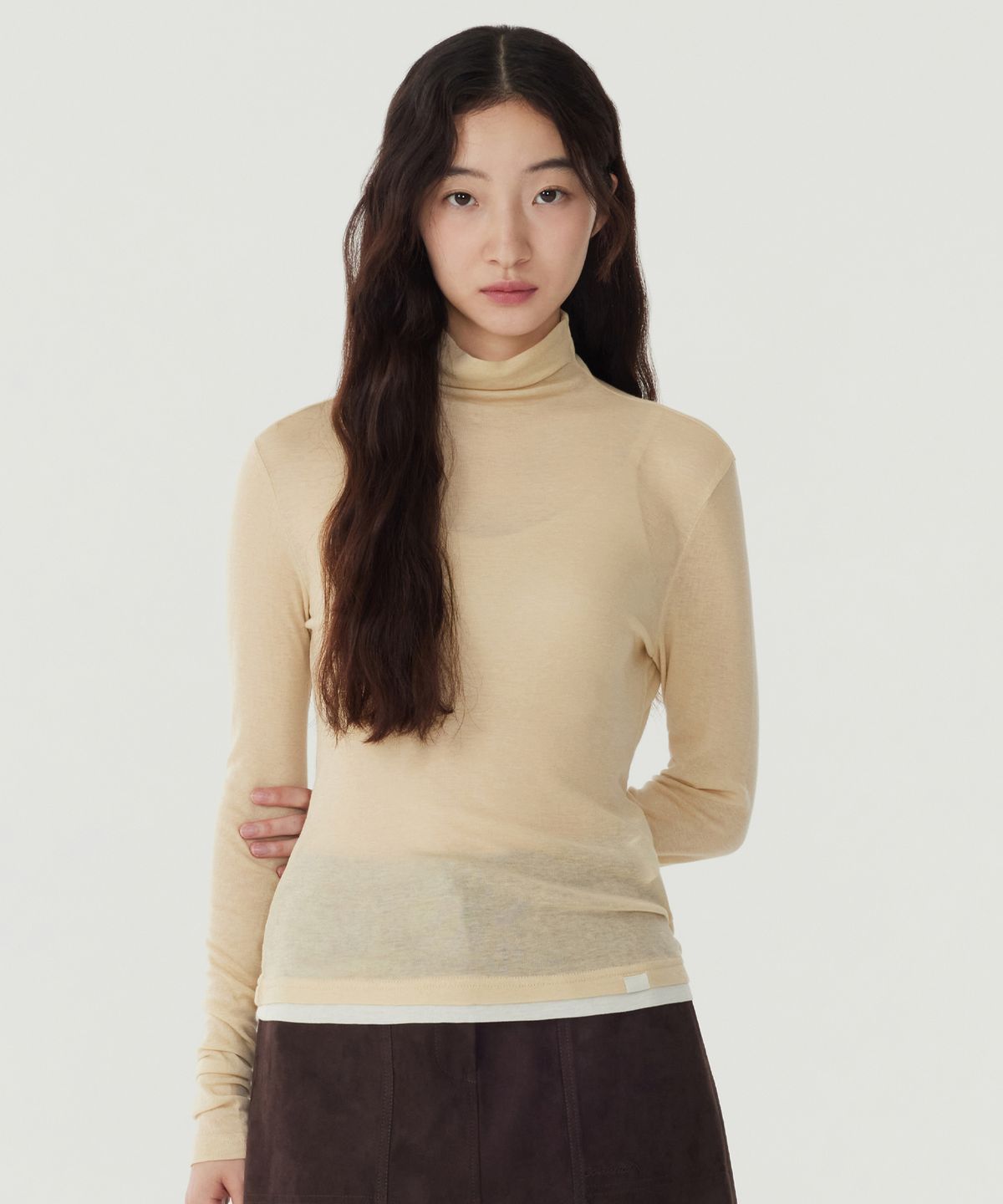 커버낫 우먼(COVERNAT WOMAN) 우먼 울텐셀 터틀넥 티셔츠 Butter