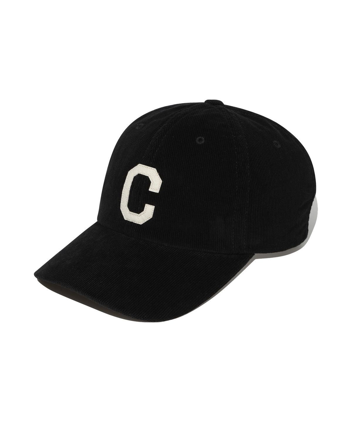커버낫(COVERNAT) [코지 핏] C로고 아플리케 코듀로이 볼캡 Black