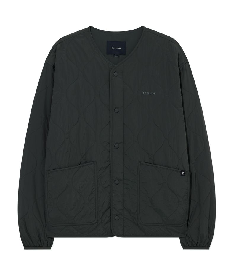 숏 퀼팅 자켓 Charcoal