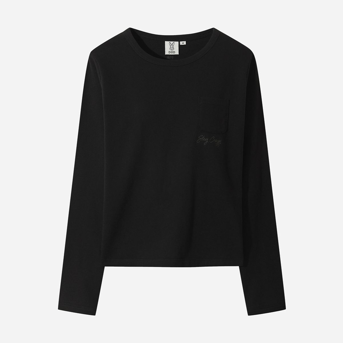 디오디(DOD) 에센셜 포켓 롱 티셔츠 여자(BLACK)