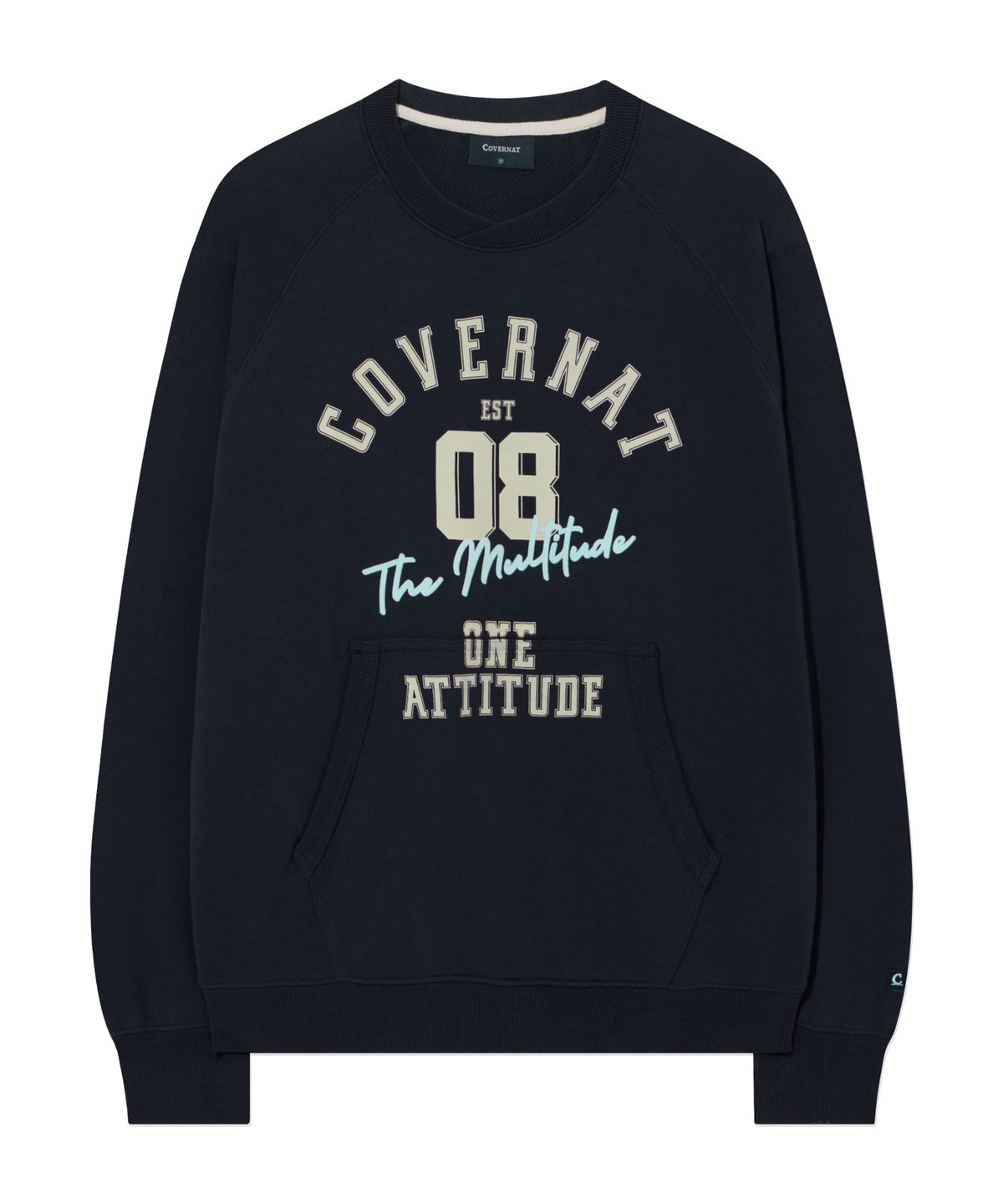 커버낫(COVERNAT) 슬로건 그래픽 맨투맨 Dark Navy