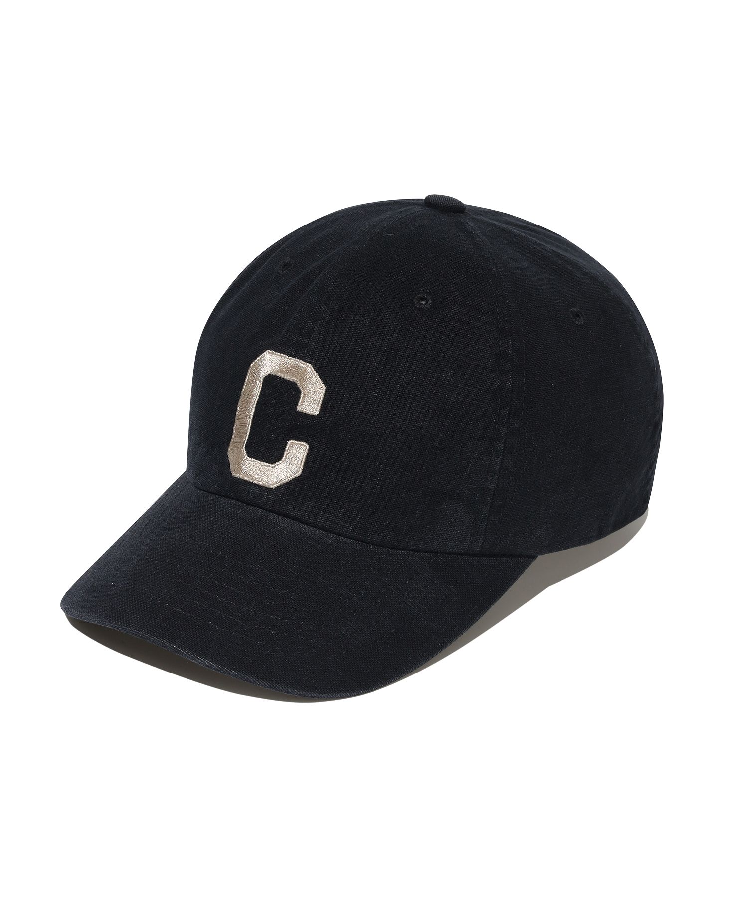 MUSINSA | COVERNAT C Logo Oxford Washing 6-Panel Cap Black