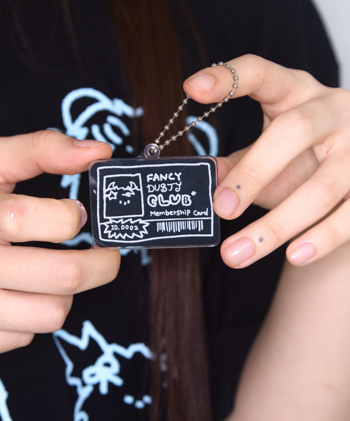 팬시클럽(FANCY CLUB) [FANCY X DUSTY] 더스티 클럽 멤버쉽 아크릴 키링 (BLACK) F25NM1012