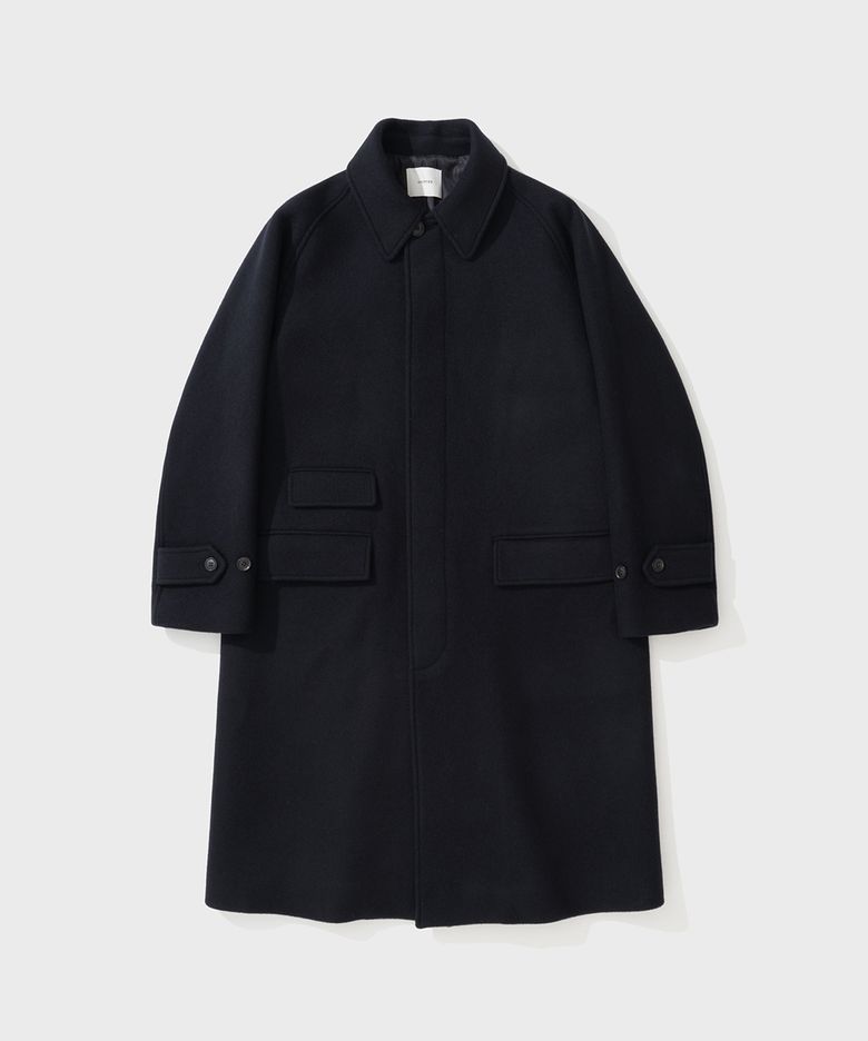 FM FELT BALMACAAN COAT (NAVY)