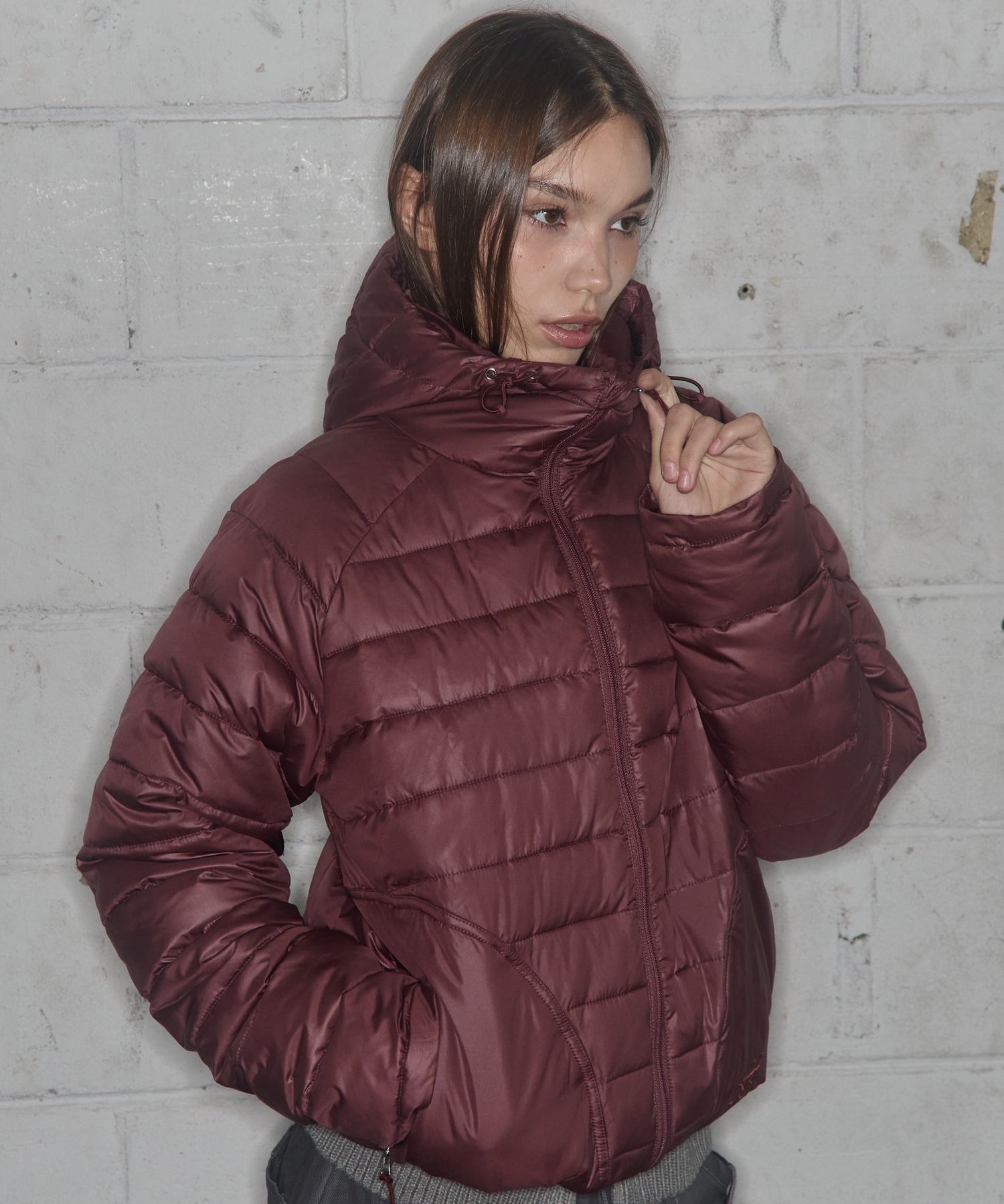 ジャケット・アウター FANCY CLUB Lightweight Swing Puffer MUSINSA | FANCY CLUB Lightweight Swing Puffer (BURGUNDY) F25ZA001