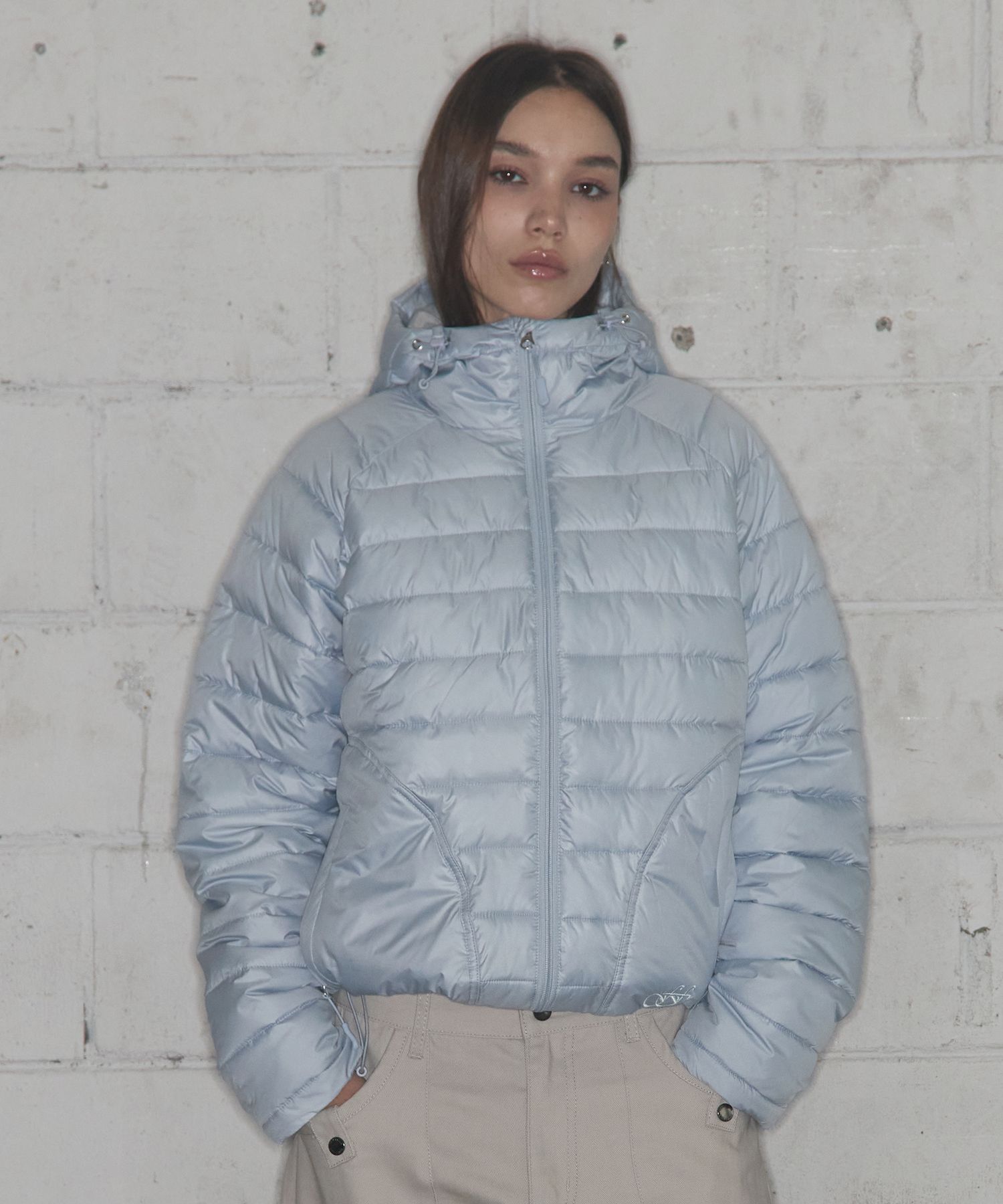 MUSINSA公式 | FANCY CLUB Lightweight Swing Puffer (SKY BLUE) F25ZA001