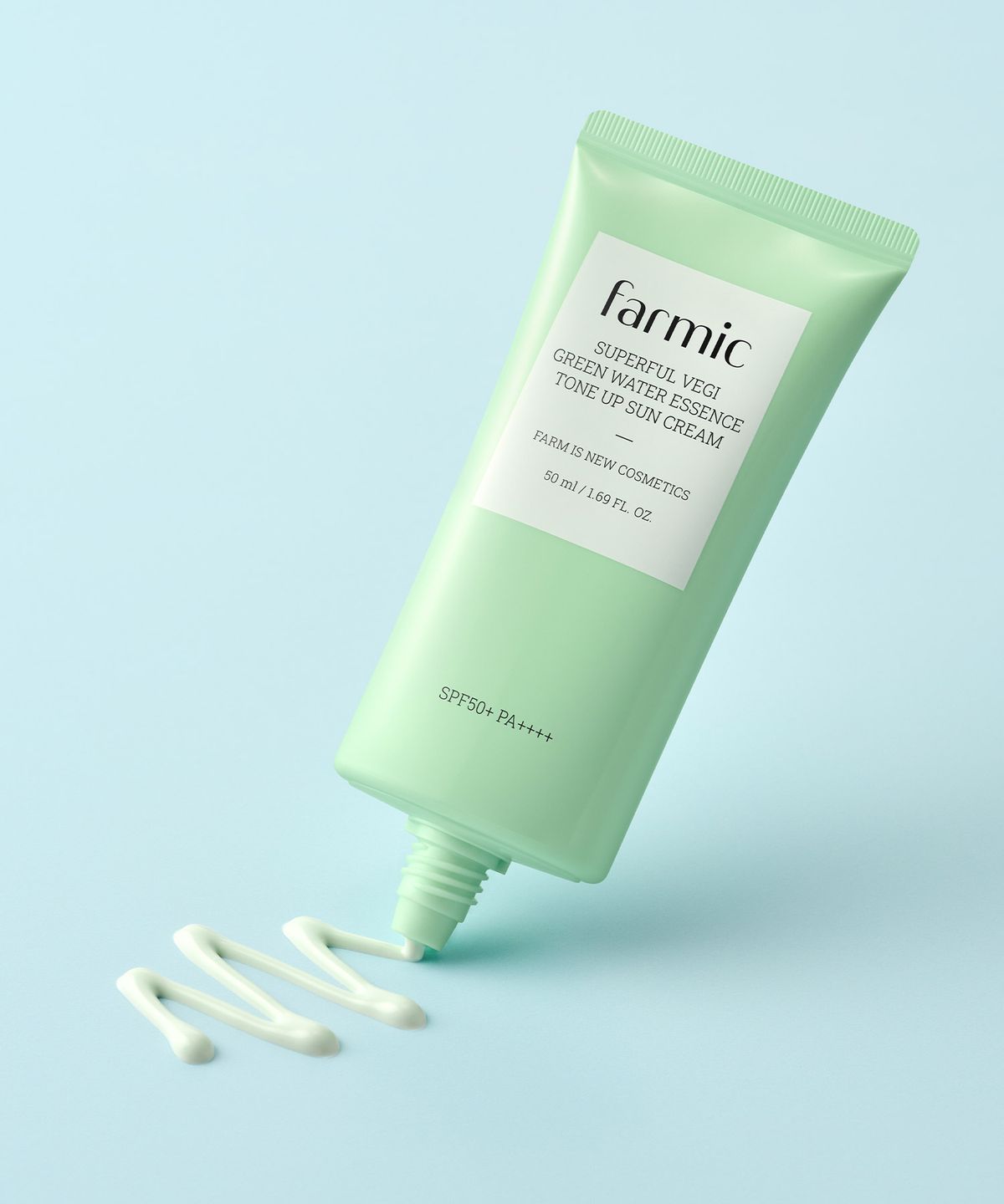 파믹(FARMIC) [2개] 슈퍼풀 베지 그린 워터 에센스 톤업 선크림 50ml
