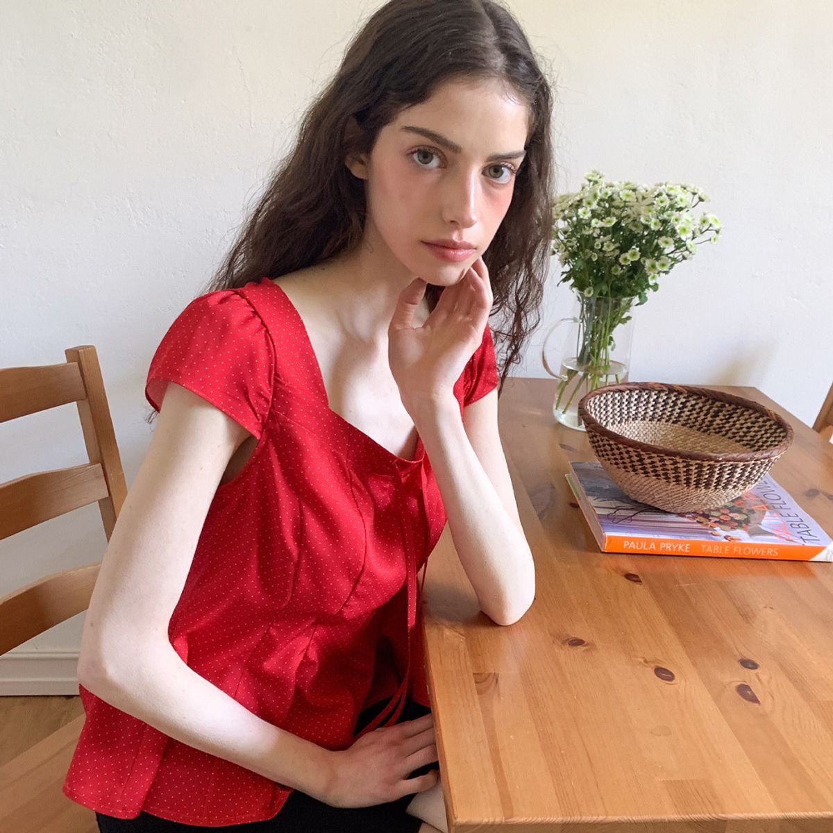 리리수(LILISU) Sola Blouse / Red dot