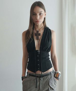 Classic Sleeveless Hoodie Black