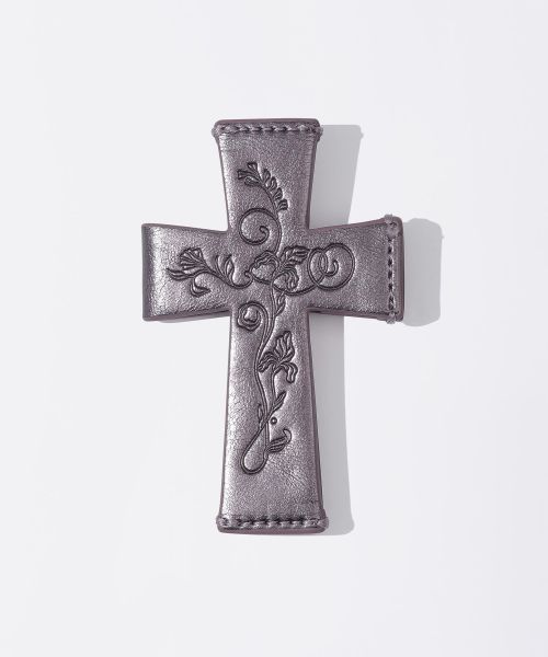 스컬프터(SCULPTOR) Cross Strap Layered Wallet Metal Purple
