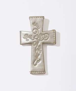 Cross Strap Layered Wallet Gold