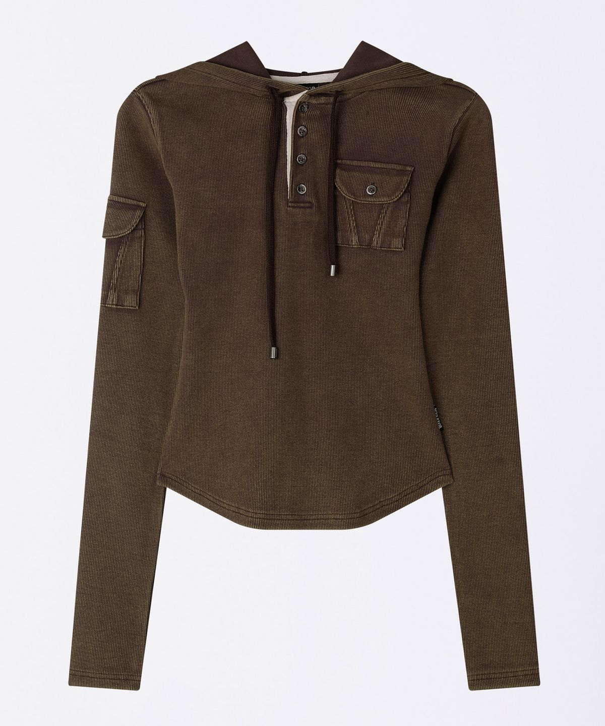 스컬프터(SCULPTOR) Washed Pocket Hoodie Brown